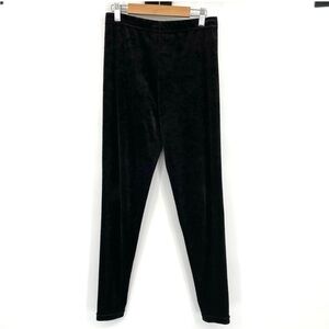 Henri Bendel Leggings Women’s Medium Velvet Vintage‎ 90s Black Velour Skinny